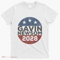 Gavin 2028 Retro Gavin Newsom For President 2028 T-Shirt thumb 0