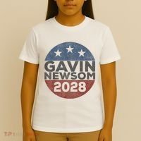 Gavin 2028 Retro Gavin Newsom For President 2028 T-Shirt thumb 4