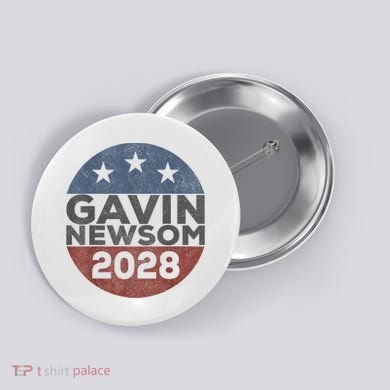 Gavin 2028 Retro Gavin Newsom For President 2028 Button