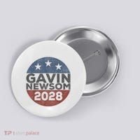 Gavin 2028 Retro Gavin Newsom For President 2028 Button thumb 0