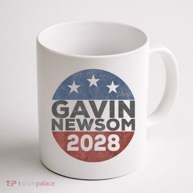 Gavin 2028 Retro Gavin Newsom For President 2028 Coffee Mug back