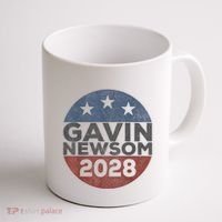 Gavin 2028 Retro Gavin Newsom For President 2028 Coffee Mug thumb 1