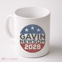 Gavin 2028 Retro Gavin Newsom For President 2028 Coffee Mug thumb 0