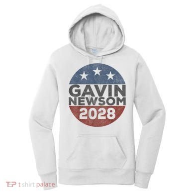 Gavin 2028 Retro Gavin Newsom For President 2028 Women's Hoodie