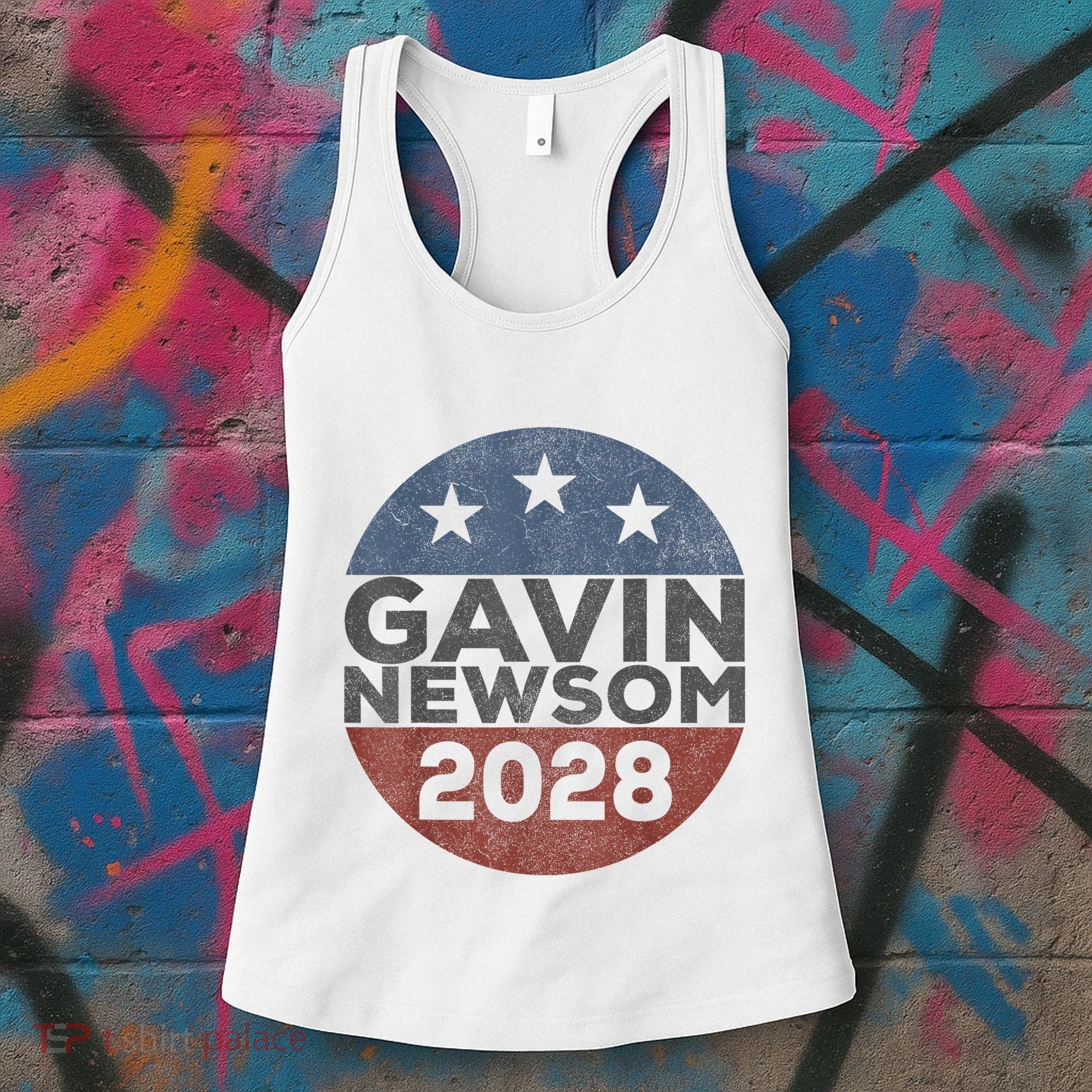 Gavin 2028 Retro Gavin Newsom For President 2028 Women's Tank Top