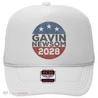 Gavin 2028 Retro Gavin Newsom For President 2028 Hat thumb 0