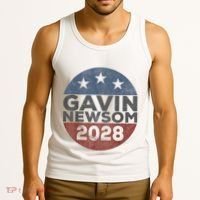 Gavin 2028 Retro Gavin Newsom For President 2028 Tank Top thumb 3