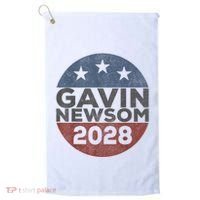 Gavin 2028 Retro Gavin Newsom For President 2028 Golf Towel thumb 0