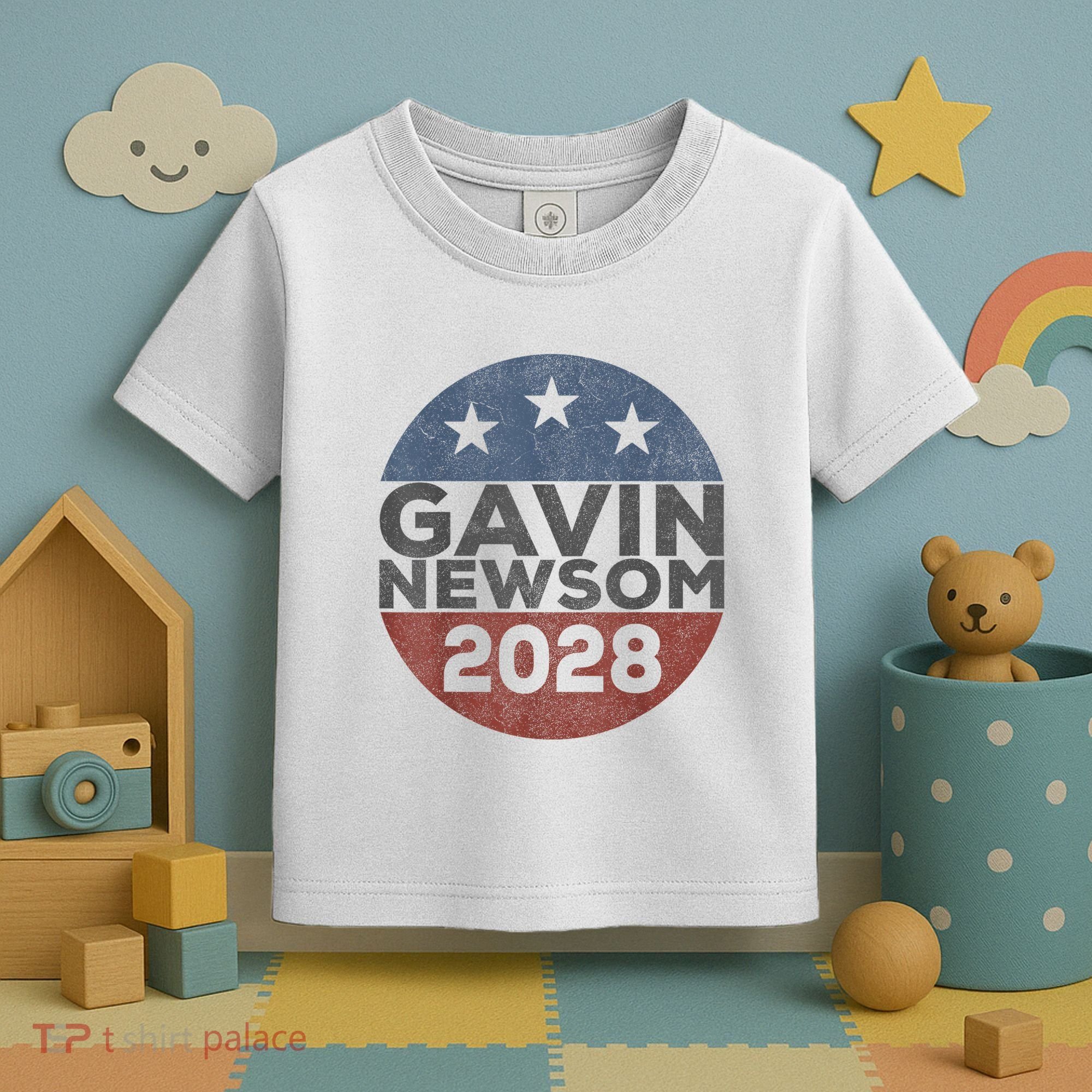 Gavin 2028 Retro Gavin Newsom For President 2028 Toddler T-Shirt