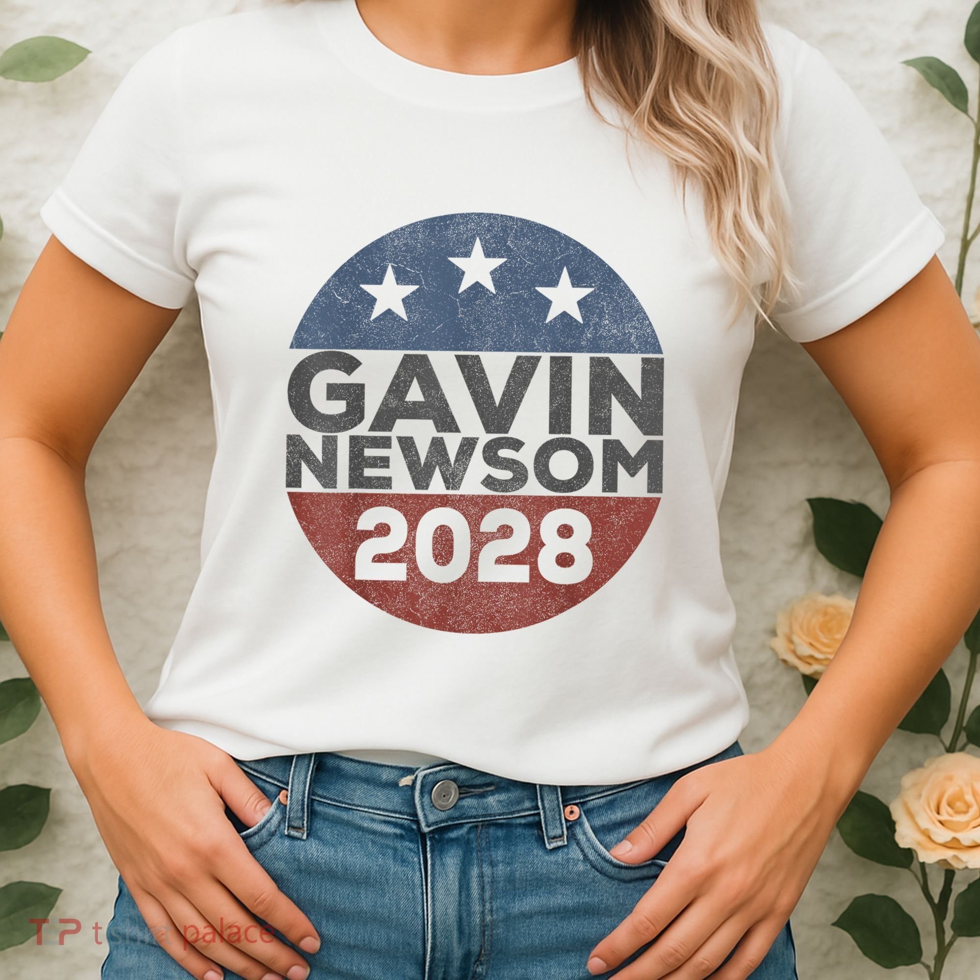 Gavin 2028 Retro Gavin Newsom For President 2028 Women's T-Shirt