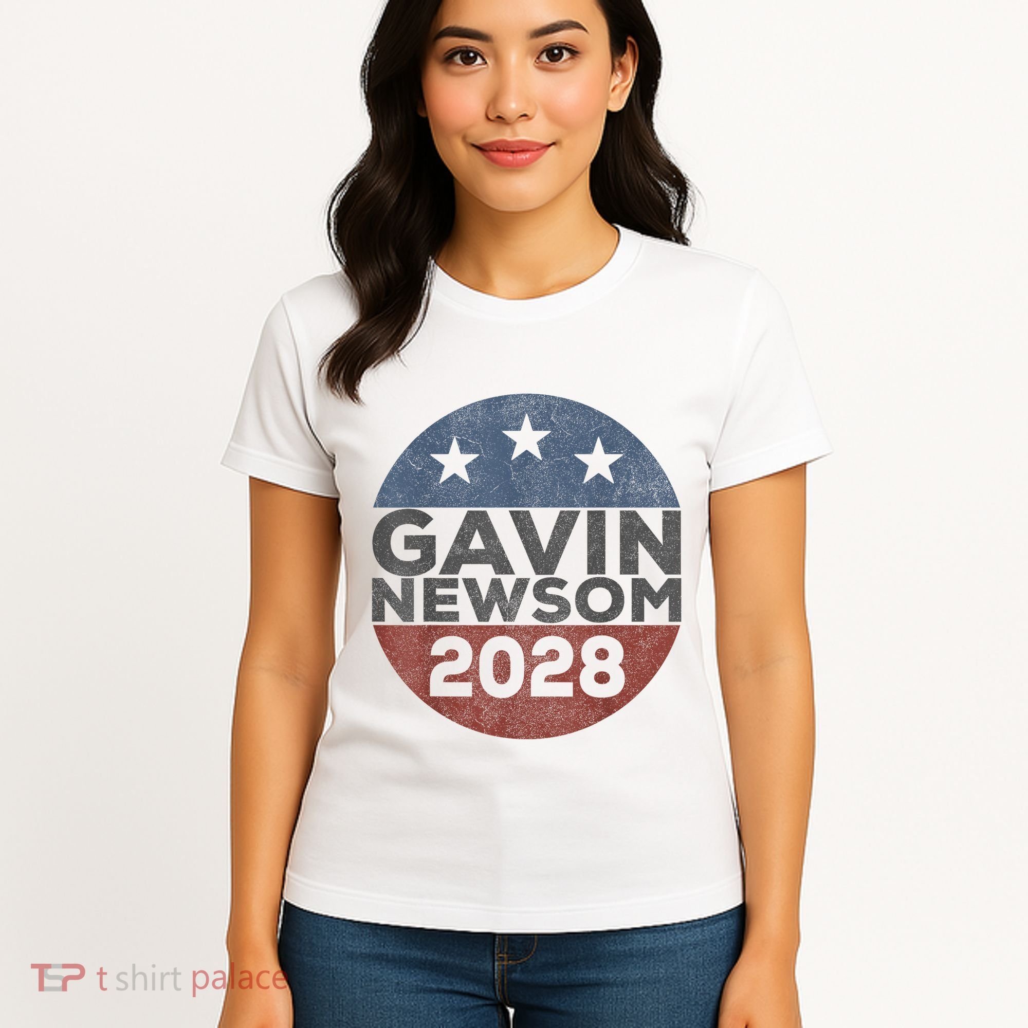 Gavin 2028 Retro Gavin Newsom For President 2028 Women's T-Shirt