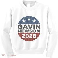Gavin 2028 Retro Gavin Newsom For President 2028 Kids Sweatshirt thumb 0