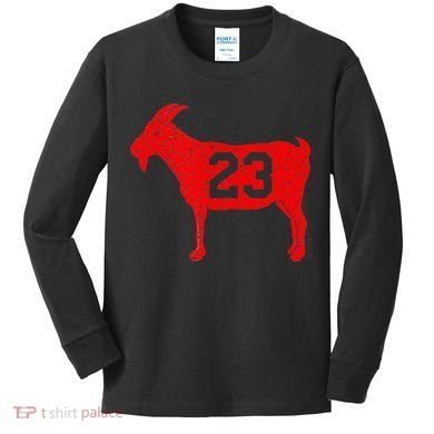 GOAT 23 Vintage Red Kids Long Sleeve Shirt