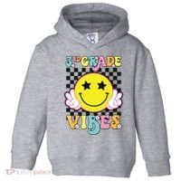 Girl 3rd Grade Vibes Smile Face Back To School Third Grade Toddler Hoodie thumb 0