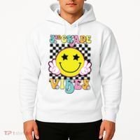 Girl 3rd Grade Vibes Smile Face Back To School Third Grade Hoodie thumb 2