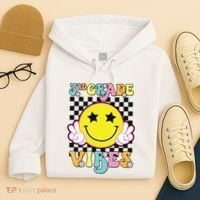 Girl 3rd Grade Vibes Smile Face Back To School Third Grade Hoodie thumb 4