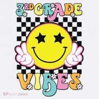 Girl 3rd Grade Vibes Smile Face Back To School Third Grade Women's Hoodie thumb 2