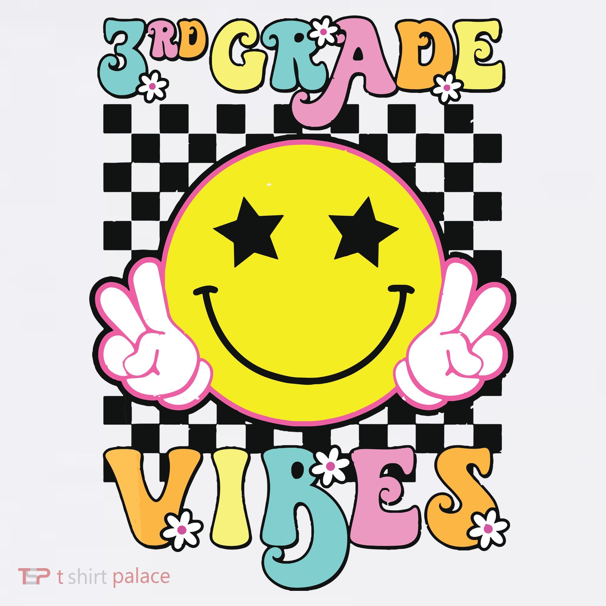 Girl 3rd Grade Vibes Smile Face Back To School Third Grade Women's Tank Top