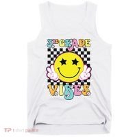 Girl 3rd Grade Vibes Smile Face Back To School Third Grade Tank Top thumb 0
