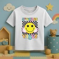 Girl 3rd Grade Vibes Smile Face Back To School Third Grade Toddler T-Shirt thumb 3
