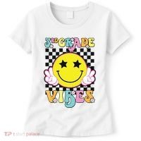 Girl 3rd Grade Vibes Smile Face Back To School Third Grade Women's T-Shirt thumb 0