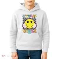 Girl 3rd Grade Vibes Smile Face Back To School Third Grade Kids Hoodie thumb 4
