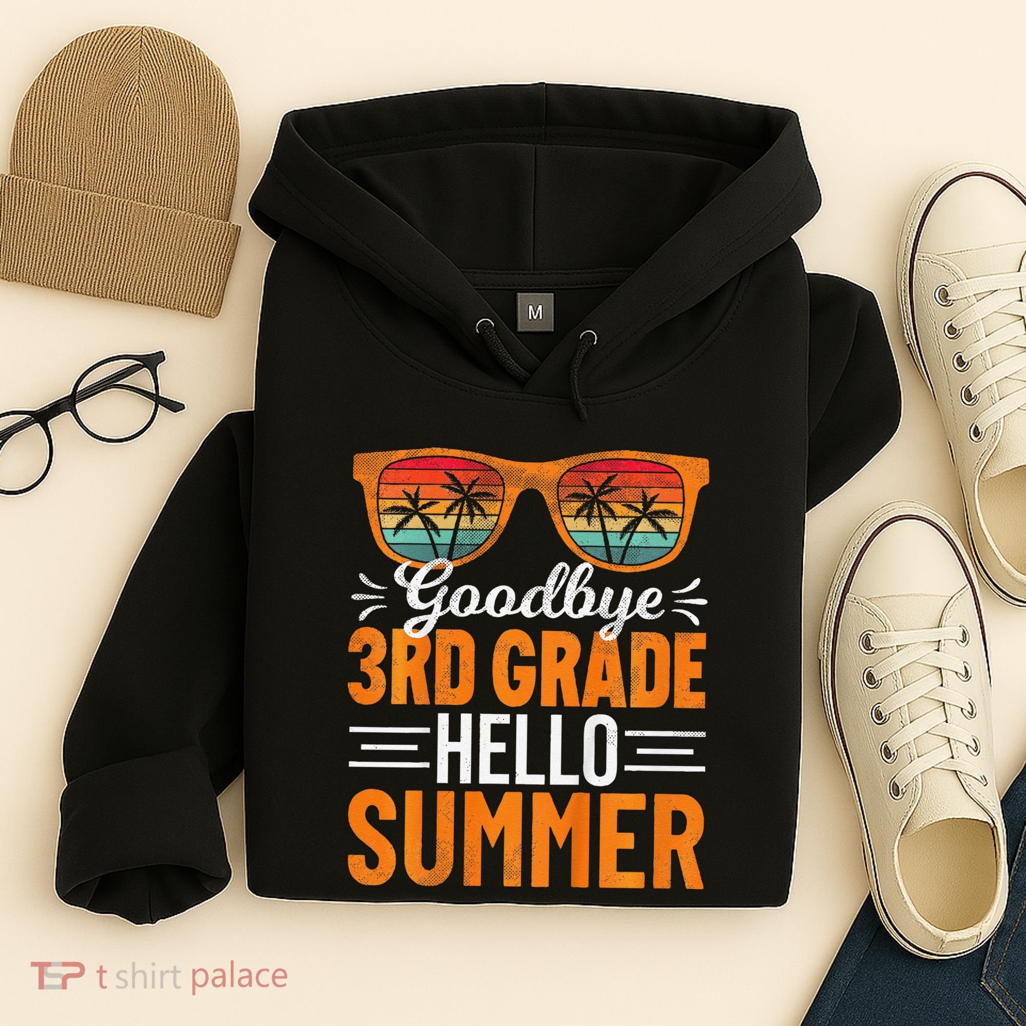 Goodbye 3rd Grade Hello Summer Third Grade Hoodie