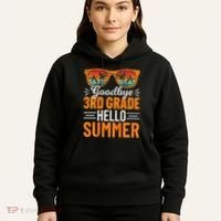 Goodbye 3rd Grade Hello Summer Third Grade Hoodie thumb 5