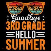 Goodbye 3rd Grade Hello Summer Third Grade Kids Sweatshirt thumb 2