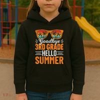 Goodbye 3rd Grade Hello Summer Third Grade Kids Hoodie thumb 3
