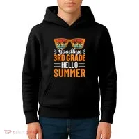 Goodbye 3rd Grade Hello Summer Third Grade Kids Hoodie thumb 4