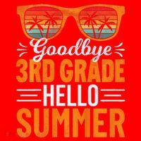 Goodbye 3rd Grade Hello Summer Third Grade Santa Hat thumb 1