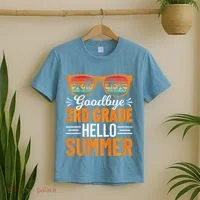 Goodbye 3rd Grade Hello Summer Third Grade T-Shirt thumb 2