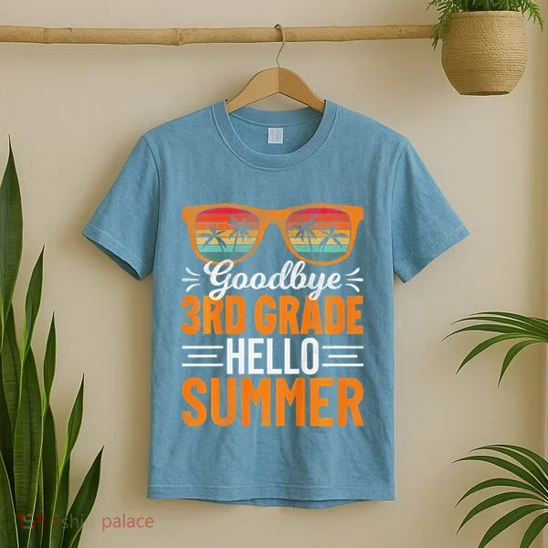 Goodbye 3rd Grade Hello Summer Third Grade T-Shirt