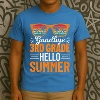 Goodbye 3rd Grade Hello Summer Third Grade T-Shirt thumb 3