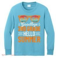 Goodbye 3rd Grade Hello Summer Third Grade Kids Long Sleeve Shirt thumb 0