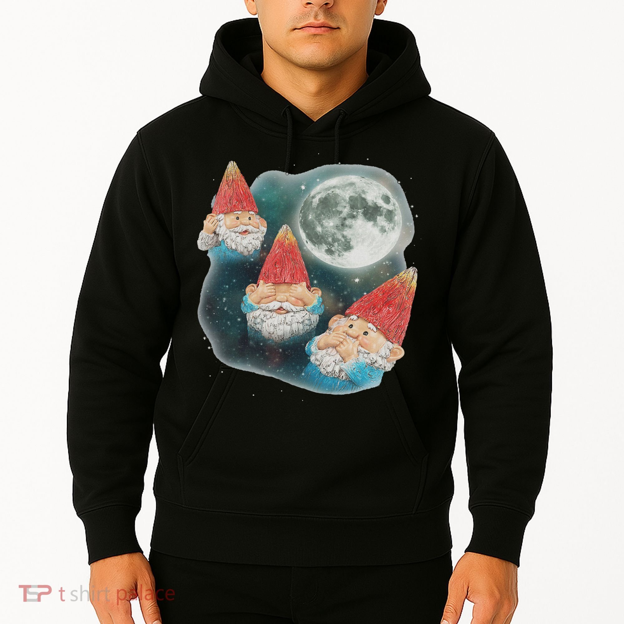 Gnome 3 Gnome Moon Magical Galaxy Gnome Costume Hoodie