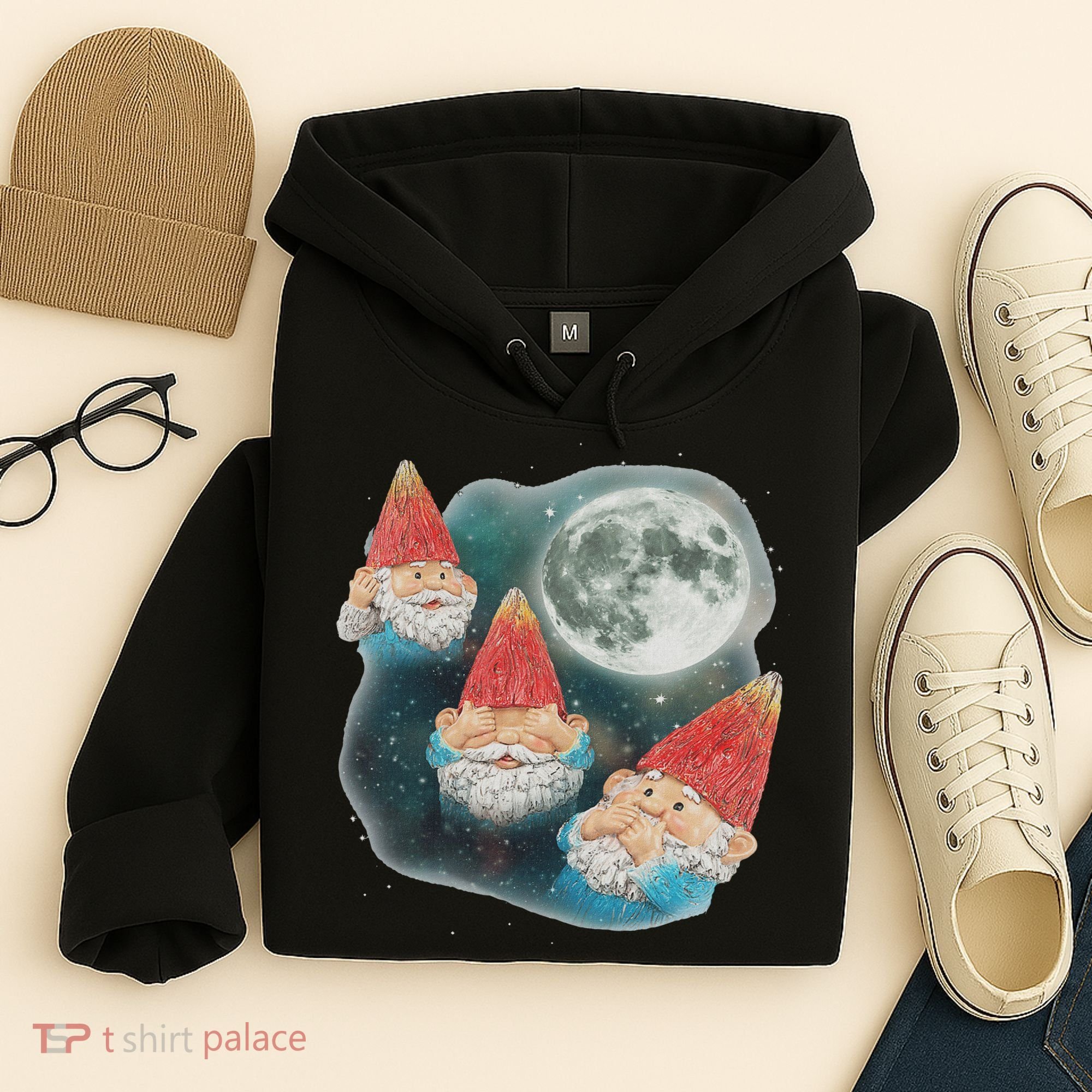 Gnome 3 Gnome Moon Magical Galaxy Gnome Costume Hoodie