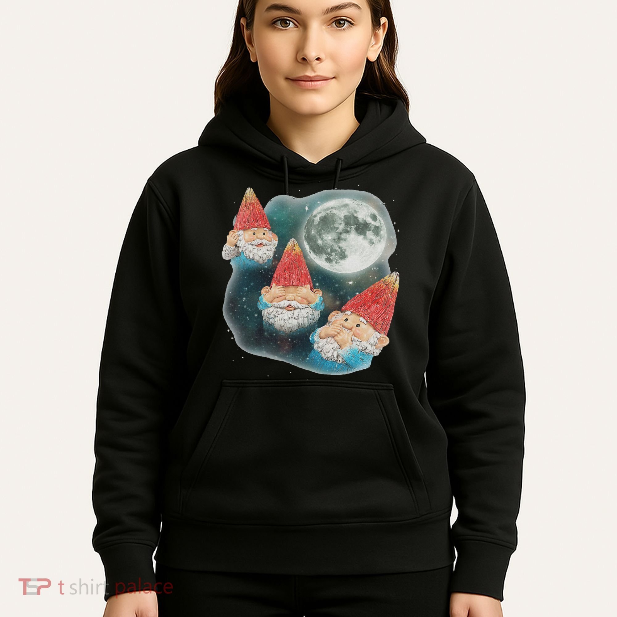 Gnome 3 Gnome Moon Magical Galaxy Gnome Costume Hoodie