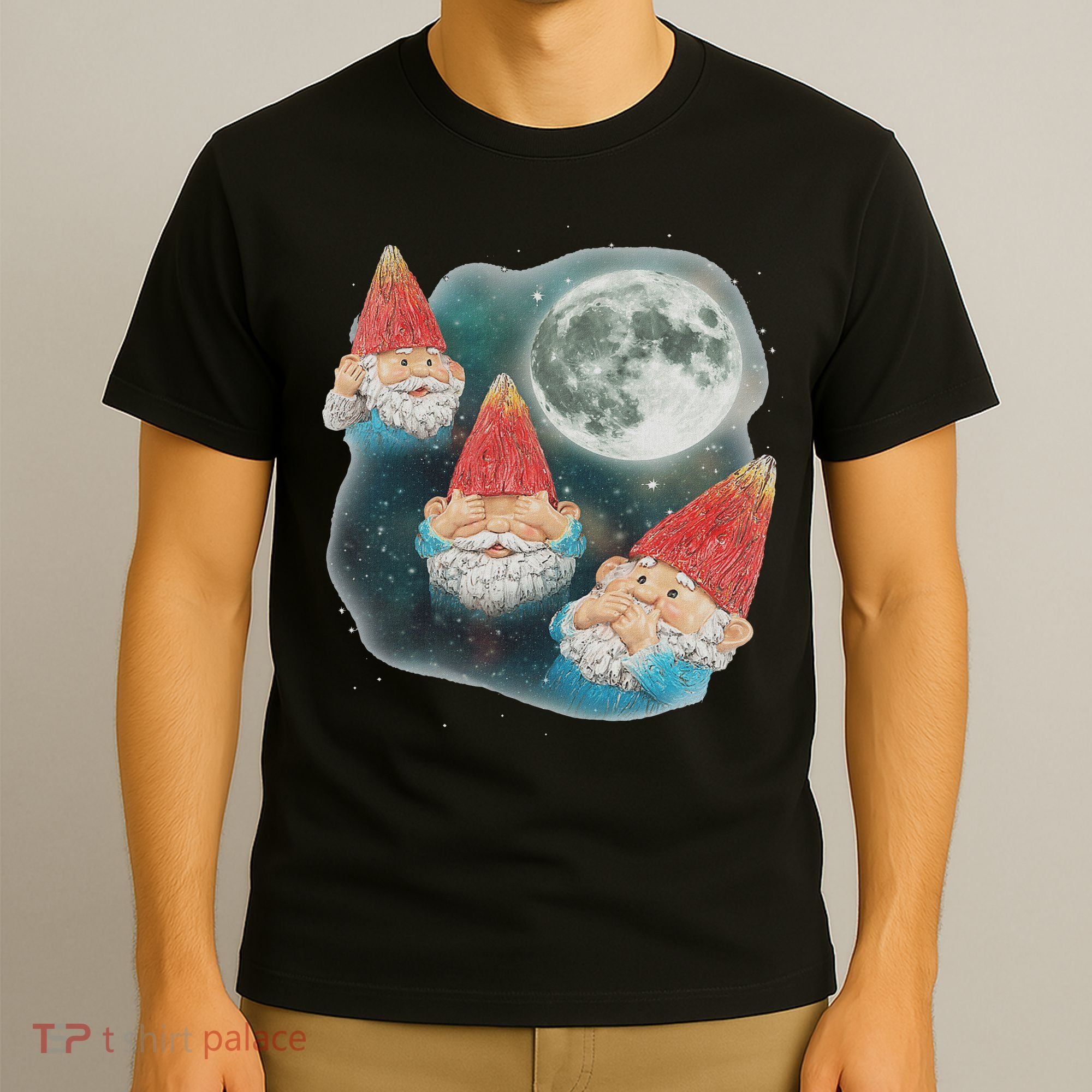 Gnome 3 Gnome Moon Magical Galaxy Gnome Costume T-Shirt