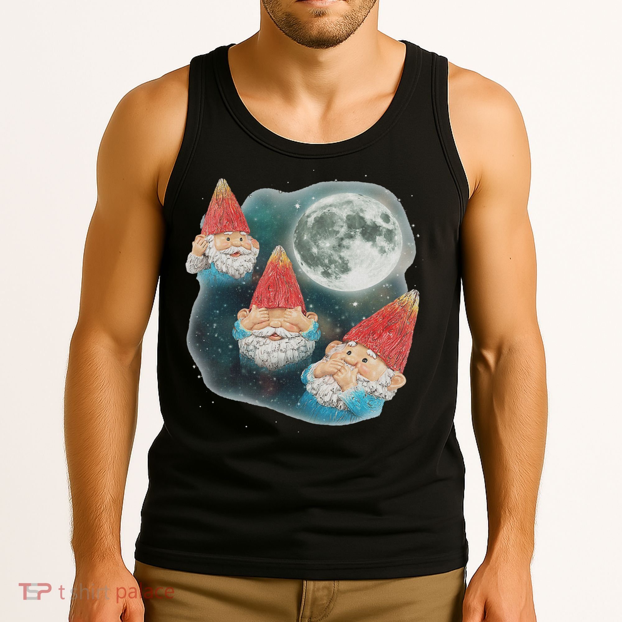 Gnome 3 Gnome Moon Magical Galaxy Gnome Costume Tank Top