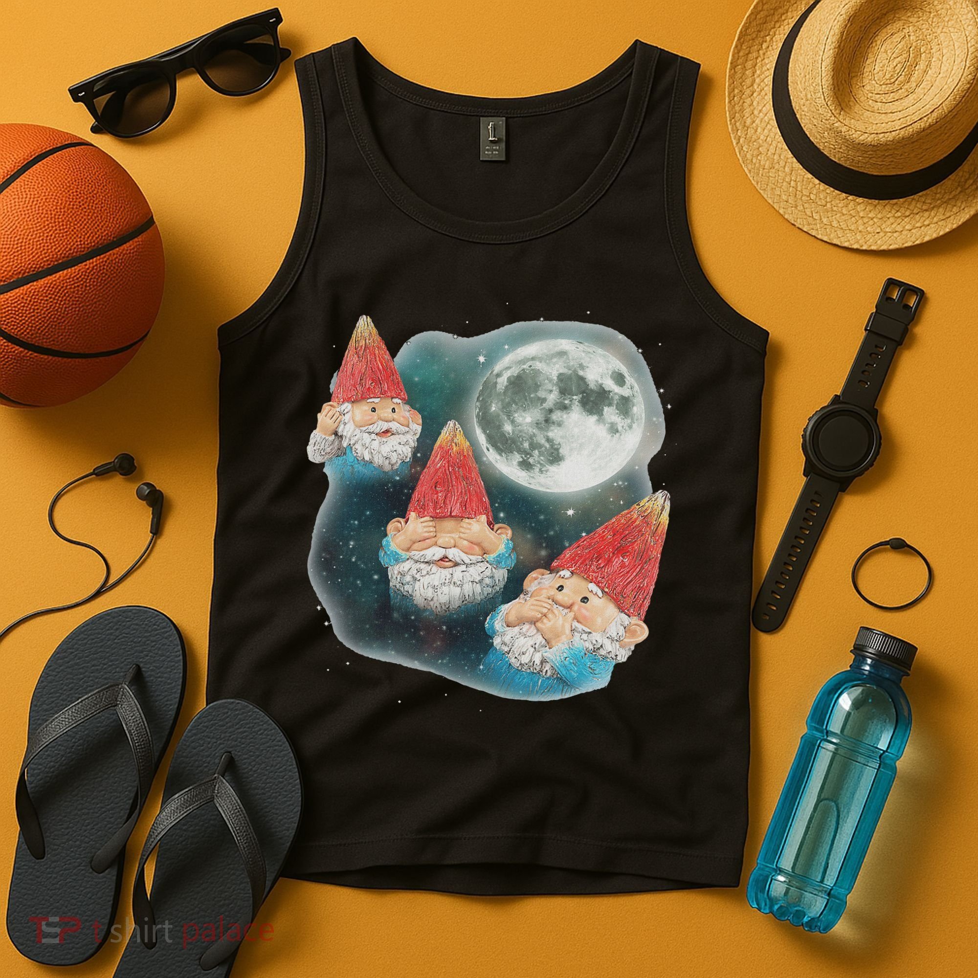 Gnome 3 Gnome Moon Magical Galaxy Gnome Costume Tank Top