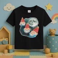 Gnome 3 Gnome Moon Magical Galaxy Gnome Costume Toddler T-Shirt thumb 3