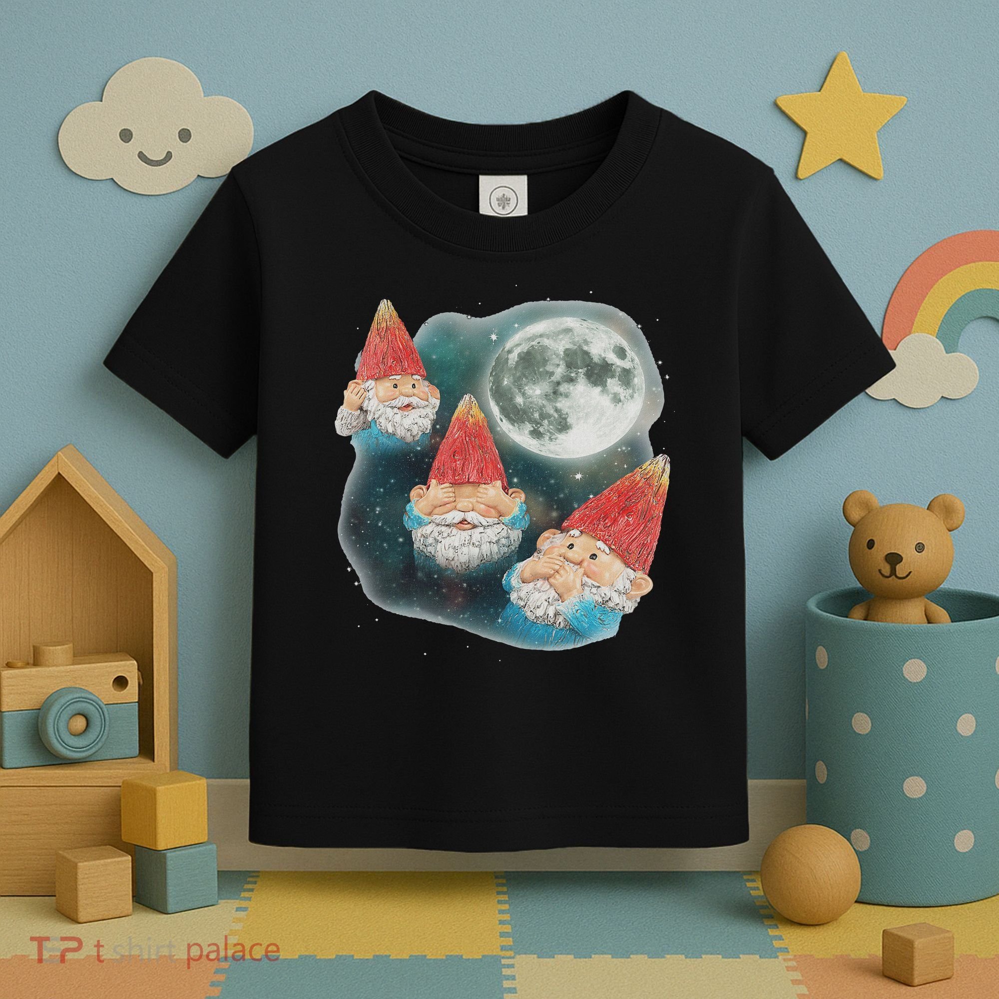 Gnome 3 Gnome Moon Magical Galaxy Gnome Costume Toddler T-Shirt