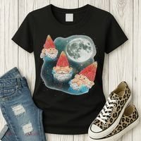 Gnome 3 Gnome Moon Magical Galaxy Gnome Costume Women's T-Shirt thumb 3