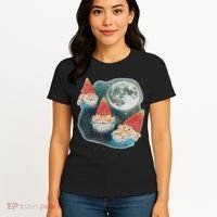 Gnome 3 Gnome Moon Magical Galaxy Gnome Costume Women's T-Shirt thumb 4