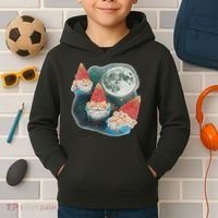 Gnome 3 Gnome Moon Magical Galaxy Gnome Costume Kids Hoodie thumb 2