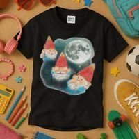 Gnome 3 Gnome Moon Magical Galaxy Gnome Costume Kids T-Shirt thumb 3