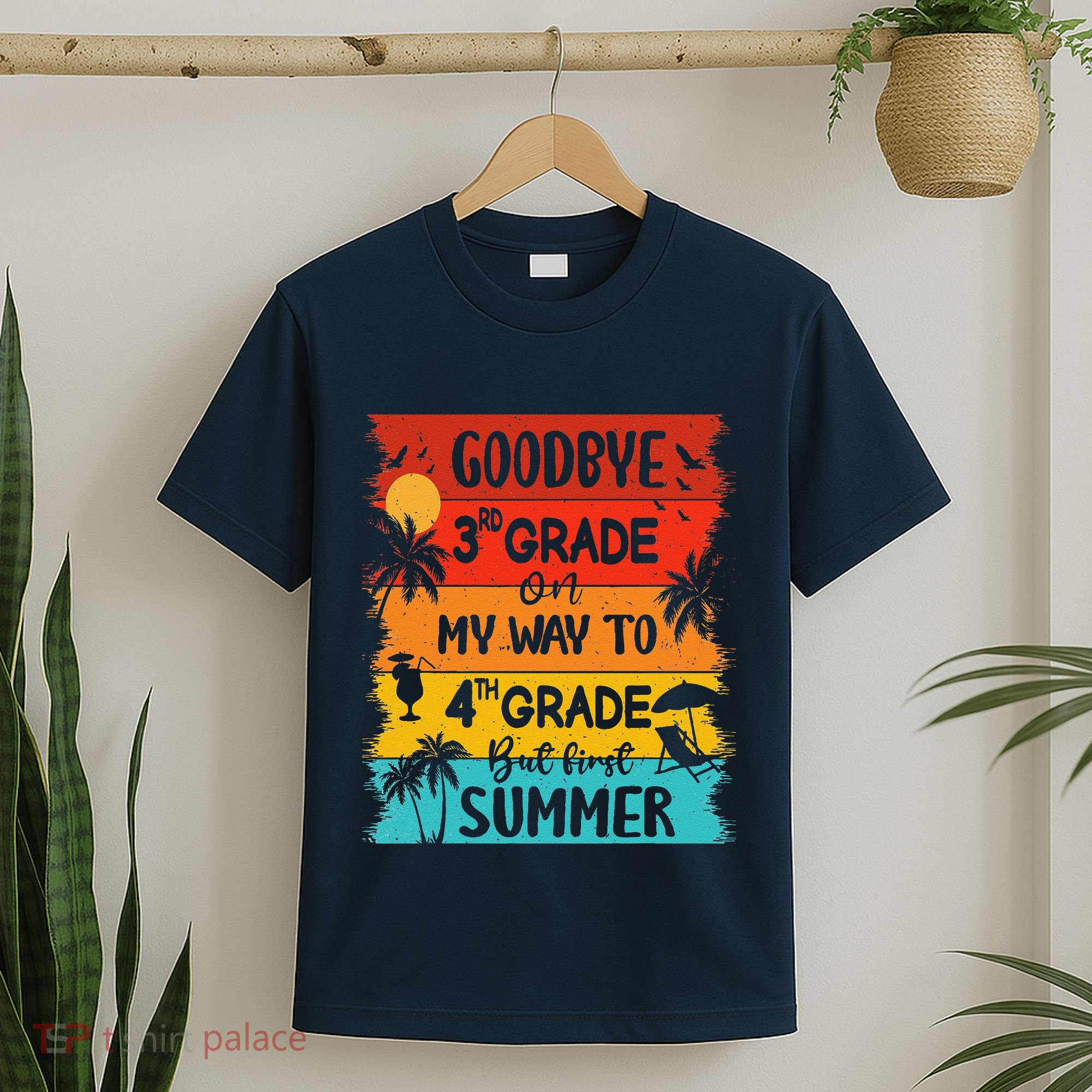 Goodbye 3rd Grade Hello Summer Last Day Of School Graduation T-Shirt