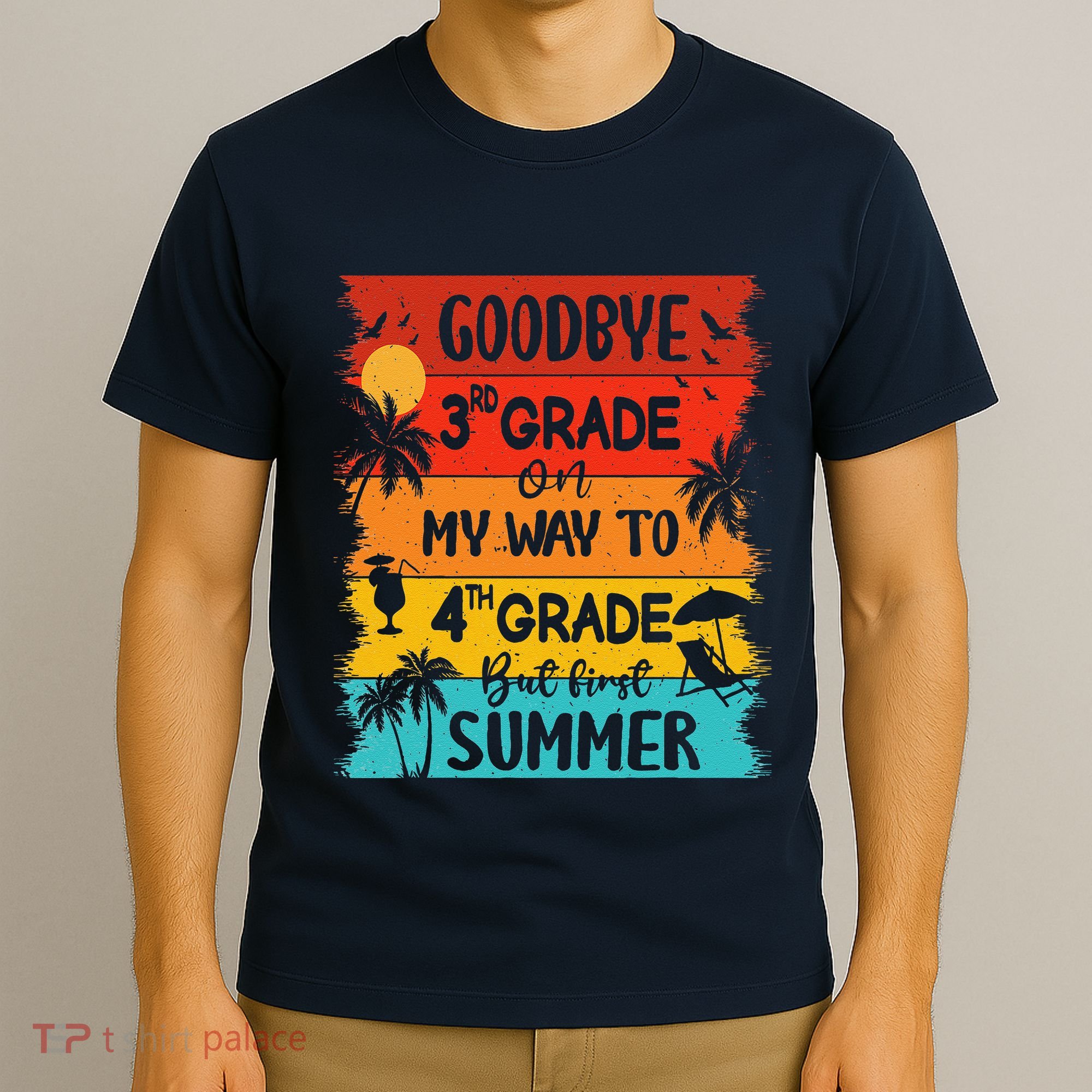 Goodbye 3rd Grade Hello Summer Last Day Of School Graduation T-Shirt